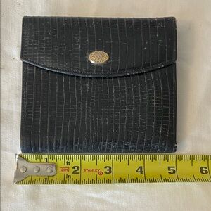 Vintage Anne Klein Black Croc-Embossed Wallet